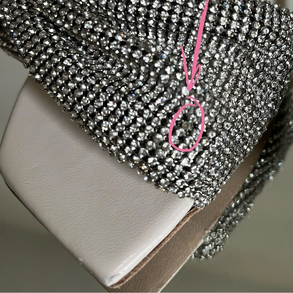 Like new JIMMY CHOO Naria 110 crystal-embellished leather sandals $1,625 - Picture 14 of 17